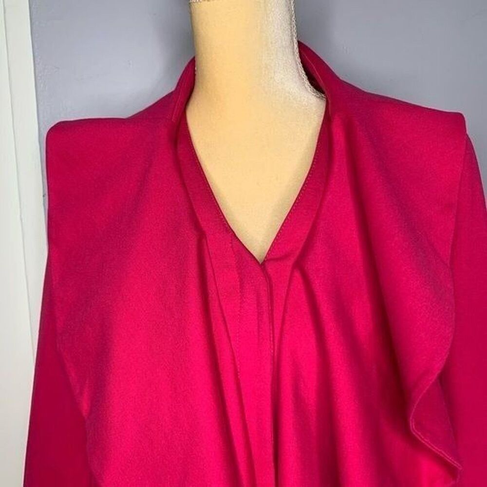 Inc International Concepts Draped Pink Small Women’s Jacket Blazer Zip Closure - Picture 8 of 13